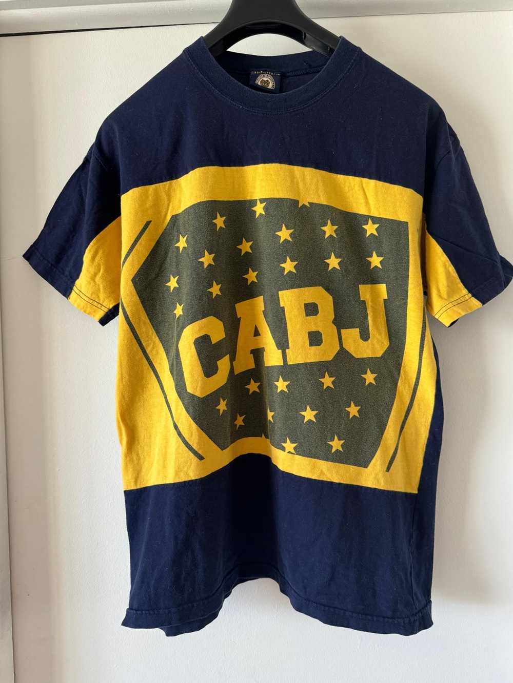 CABJ Graphic Short Sleeve Tee in Navy and Yellow